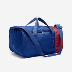 Torba sportowa Kipsta Essential 20 l. Fioletowe torby na ramię męskie Decathlon, z materiału, na ramię. Za 34.99 zł.