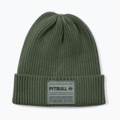 Czapka zimowa Pitbull Beanie Dock. Zielone czapki damskie PITBULL, na zimę, z aplikacjami, z dzianiny, sportowe. Za 62.99 zł.