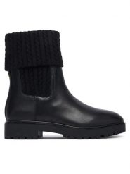 LAUREN RALPH LAUREN Botki Allyson Cbl Bo Bte 802P17088001 Czarny. Czarne botki damskie Lauren Ralph Lauren, bez wzorów, ze skóry, bez obcasa, na płaskiej podeszwie, bez zapięcia. Za 1,199.00 zł.