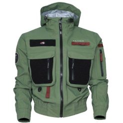 Kurtka wędkarska do brodzenia Taimen Bomber. Zielone kurtki męskie TAIMEN, l, bez wzorów, bez kaptura. Za 699.99 zł.
