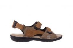 Sandały Bayla-133 9520 Nabuc Nicotina, Brąz, Skóra naturalna - 45. Brązowe sandały męskie Bayla, na lato, bez wzorów, ze skóry, bez zapięcia. W wyprzedaży za 89.10 zł.