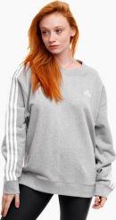 Adidas Bluza damska adidas Essentials 3-Stripes szara IC9905 L. Szare bluzy damskie Adidas, l, bez wzorów, bez ramiączek, bez kaptura. Za 198.86 zł.