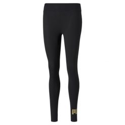 Legginsy damskie Puma ESS+ METALLIC. Czarne legginsy damskie Puma, bez wzorów. Za 79.99 zł.
