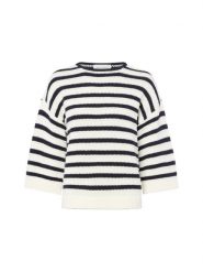 Msch Copenhagen sweter z dzianiny - MSCHLeika Jillena Kobiety dzianina grubo tkana niebieski|biały, M/L. Białe swetry nierozpinane damskie MSCH Copenhagen, l, bez wzorów, z dzianiny, bez kołnierzyka, bez ramiączek. Za 179.95 zł.