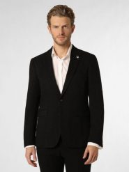 Finshley & Harding London marynarka od garnituru modułowego Mężczyźni Slim Fit czarny, 46. Czarne garnitury męskie Finshley & Harding London, m, bez wzorów, z satyny, bez kołnierzyka, bez ramiączek. Za 499.95 zł.