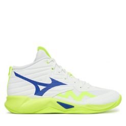 Buty halowe Mizuno. Białe buty sportowe męskie Mizuno, bez wzorów, bez zapięcia, mizuno wave. Za 494.99 zł.