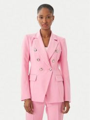 Maryley Marynarka 26EB139/43BB Różowy jasny Regular Fit. Czerwone marynarki i żakiety damskie Maryley, bez wzorów, z syntetyku, bez kołnierzyka, bez ramiączek. Za 579.99 zł.