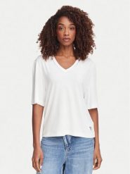 Guess T-Shirt W6YP58 K5233 Biały Relaxed Fit. Białe t-shirty damskie Guess, l, z aplikacjami, bez kołnierzyka, bez ramiączek. Za 264.99 zł.