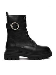 U.S. Polo Assn. Trapery EO-SVETA002W/GY1 Czarny. Czarne trapery damskie U.S. Polo Assn., ze skóry, bez zapięcia. Za 329.99 zł.