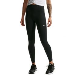 Legginsy damskie Nike One Seamless Front. Czarne legginsy damskie Nike, bez wzorów, z elastanu. Za 281.57 zł.