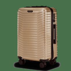 Walizka ŚREDNIA WINGS PC SEA EAGLE 2.0 24" CHAMPAGNE. Brązowe walizki damskie Wings, bez wzorów, z materiału, średnie. Za 259.90 zł.