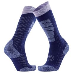 Skarpety narciarski kobieta Sidas Ski Merino Lady wysokosc goleni. Fioletowe skarpetki damskie SIDAS, bez wzorów, z materiału. Za 129.99 zł.