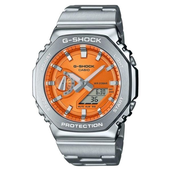 Zegarek Męski Casio G-Shock OAK G-STEEL VIVID ORANGE. Szare zegarki męskie Casio, bez wzorów. W wyprzedaży za 1,190.60 zł.
