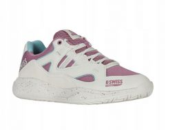Padel shoes for ladies K-SWISS TURA TEAM PADEL white/lilas EU39. Białe obuwie sportowe damskie K-SWISS, bez wzorów, bez zapięcia. Za 386.21 zł.