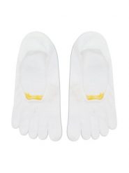Vibram Fivefingers Stopki Ghost S15G01 Biały. Białe skarpety męskie Vibram Fivefingers, bez wzorów, z materiału. Za 39.99 zł.