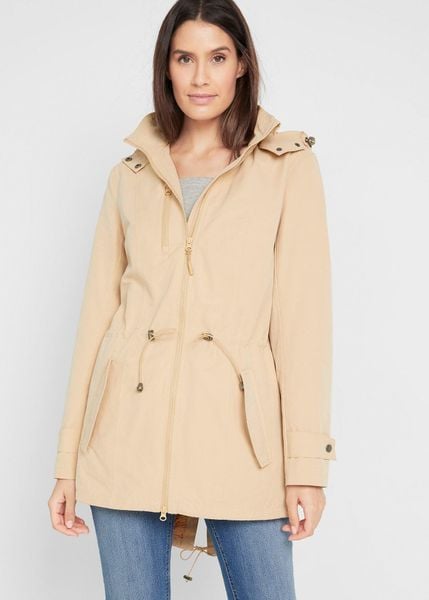 Parka. Czerwone parki damskie bonprix, bez wzorów. Za 229.99 zł.