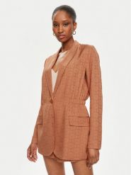 TWINSET Marynarka 241TT2240 Pomarańczowy Regular Fit. Brązowe marynarki i żakiety damskie Twinset, bez wzorów, z wiskozy, bez kołnierzyka, bez ramiączek. Za 759.99 zł.