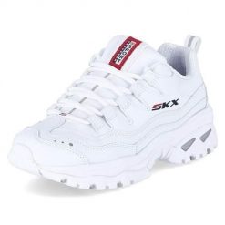 Buty do chodzenia damskie Skechers Sneaker Timeless Vision. Białe obuwie sportowe damskie Skechers, bez wzorów, z materiału, bez zapięcia, trekkingowe. Za 366.00 zł.