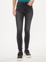 Tommy Jeans Jeansy Sylvia DW0DW17593 Czarny Skinny Fit. Czarne jeansy damskie Tommy Jeans, bez wzorów, z bawełny. Za 669.99 zł.
