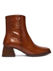 Hispanitas Botki HI254345 Brązowy. Brązowe botki damskie Hispanitas, bez wzorów, ze skóry, bez obcasa, na słupku, bez zapięcia. Za 729.99 zł.