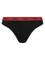 HUGO Stringi 50545700 Czarny. Czarne majtki damskie Hugo, z bawełny. Za 59.99 zł.