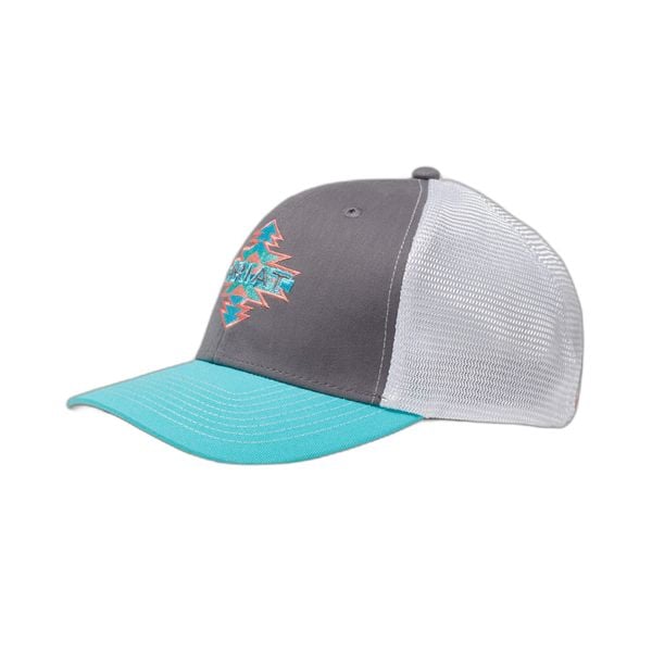 Damska czapka typu trucker Ariat Aztec. Szare czapki damskie Ariat, bez wzorów, sportowe. Za 188.00 zł.