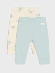 Bawełniane legginsy 2 pack - kremowy. Białe legginsy damskie Sinsay, bez wzorów, z bawełny. Za 19.99 zł.