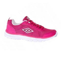 Buty damskie Umbro Low Sneaker różowe - niskie tenisówki rekreacyjne. Białe trampki i tenisówki damskie Umbro, bez wzorów, z dzianiny, bez zapięcia. Za 171.99 zł.