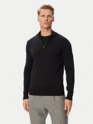 BOSS Sweter H-Ebenji 50565499 Czarny Regular Fit. Czarne swetry męskie Boss, m, bez wzorów, z wełny, bez kołnierzyka, bez ramiączek. Za 749.99 zł.