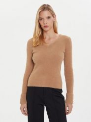 Morgan Sweter 212-MOOVE Brązowy Regular Fit. Brązowe swetry nierozpinane damskie Morgan, m, bez wzorów, z syntetyku, bez kołnierzyka, bez ramiączek. Za 209.99 zł.