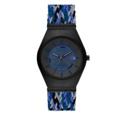 Zegarek Skagen. Niebieskie zegarki męskie Skagen, bez wzorów. Za 879.99 zł.