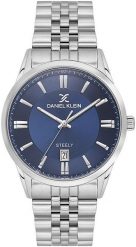 Zegarek Daniel Klein Męski niebieska tarcza 42 mm (DK.1.14265-3). Niebieskie zegarki męskie Daniel Klein, bez wzorów. Za 190.99 zł.