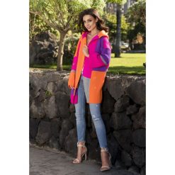 Unikalny sweter kardigan multikolor ls204. Brązowe kardigany damskie Lemoniade, bez wzorów, bez kołnierzyka. W wyprzedaży za 119.00 zł.