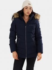Płaszcz Zimowy Damski Fundango Prue. Niebieskie płaszcze damskie FUNDANGO, na zimę, s, bez wzorów, z futra, eleganckie, bez kołnierzyka, bez kaptura. Za 549.00 zł.