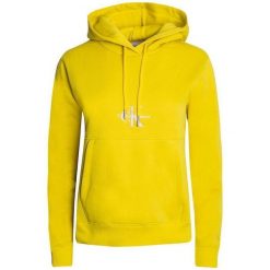 Bluza z kapturem Calvin Klein Monologo Hoodie, Kobiety. Żółte bluzy damskie Calvin Klein, s, bez wzorów, z bawełny, bez ramiączek, z kapturem. Za 490.00 zł.
