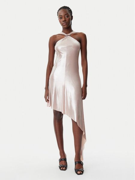 PINKO Sukienka koktajlowa 104999 A2DN Różowy Regular Fit. Czerwone sukienki damskie Pinko, xs, bez wzorów, z syntetyku, wizytowe, bez kołnierzyka, bez ramiączek. Za 579.99 zł.