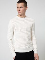 Hugo Sweter Sottor 50446415 Beżowy Regular Fit. Brązowe swetry męskie Hugo, m, bez wzorów, z bawełny, bez kołnierzyka, bez ramiączek. Za 629.99 zł.