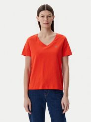 Gant T-Shirt Shield 4200750 Pomarańczowy Regular Fit. Brązowe t-shirty damskie GANT, s, bez wzorów, z bawełny, bez kołnierzyka, bez ramiączek. Za 119.99 zł.
