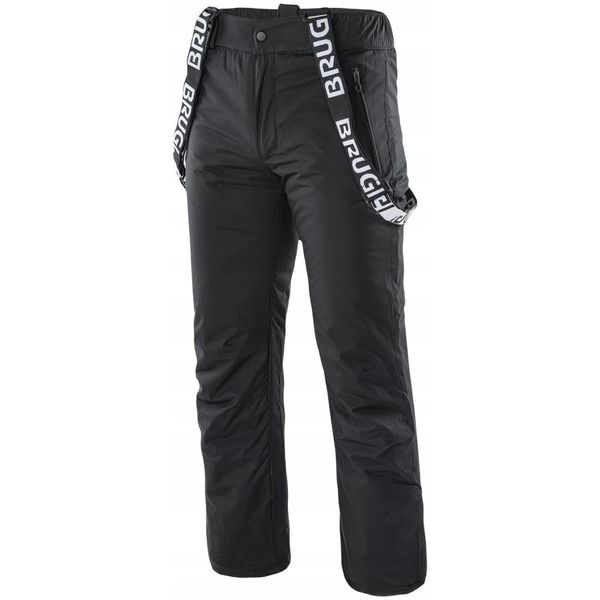 Spodnie narciarskie dla mężczyzn Brugi 4ARD. Czarne spodnie sportowe męskie Brugi, m, bez wzorów, narciarskie. Za 224.57 zł.