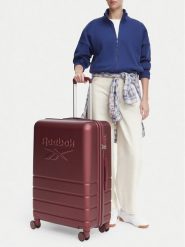 Reebok Walizka duża CEO-RBK-WAL-009-L-RED Bordowy. Czerwone walizki męskie Reebok, bez wzorów, z tworzywa sztucznego, duże. Za 299.99 zł.