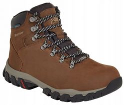 Buty trekkingowe męskie Karrimor Mendip 3 K896. Brązowe trekkingi męskie Karrimor, z materiału, bez zapięcia. Za 283.49 zł.