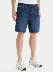 Guess Jeans Szorty jeansowe M6GD37 D5M5U Niebieski Relaxed Fit. Niebieskie szorty męskie Guess Jeans, z aplikacjami, z bawełny. Za 254.99 zł.