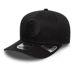 New Era czapka z daszkiem Cap Paris Saint-Germain czarna. Czarne czapki damskie PSG, bez wzorów, z bawełny, sportowe. Za 179.00 zł.