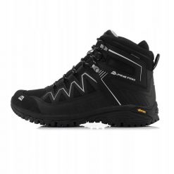 Buty trekkingowe wysokie męskie Alpine Pro Gudere Vibram. Czarne buty zimowe męskie Alpine Pro, bez wzorów, bez obcasa, bez zapięcia. W wyprzedaży za 399.00 zł.