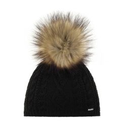 Czapka Eisbar Nelia Lux MÜ. Czarne czapki damskie Eisbar, na zimę, bez wzorów, z bawełny. Za 289.90 zł.