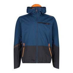 Kurtka softshell męska CMF Zip Hood. Niebieskie kurtki sportowe męskie CMP, m, bez wzorów, z softshellu, bez kaptura, trekkingowe. Za 359.99 zł.