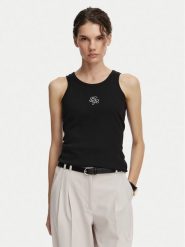 Beverly Hills Polo Club Top P-SS26W-TK550000 Czarny Regular Fit. Czarne topy damskie Beverly Hills Polo Club, l, bez wzorów, z bawełny, bez kołnierzyka, bez ramiączek. Za 69.99 zł.