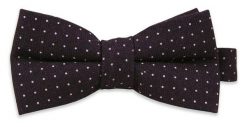 Ciemna Bordowa Bawełniana Mucha -EM Men's Accessories- Męska, w Białe Kropki, Groszki. Czerwone krawaty i muchy Em men's accessories, bez wzorów, z bawełny, eleganckie. Za 59.99 zł.