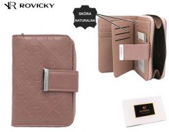 Portfel damski Rovicky RPX-31-PMT różowy. Czerwone portfele damskie ROVICKY, ze skóry ekologicznej. Za 64.00 zł.