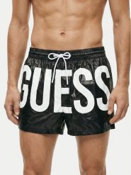 Guess Szorty kąpielowe F6GT03 WN322 Czarny Regular Fit. Czarne kąpielówki męskie Guess, l, z aplikacjami, z syntetyku. Za 282.99 zł.
